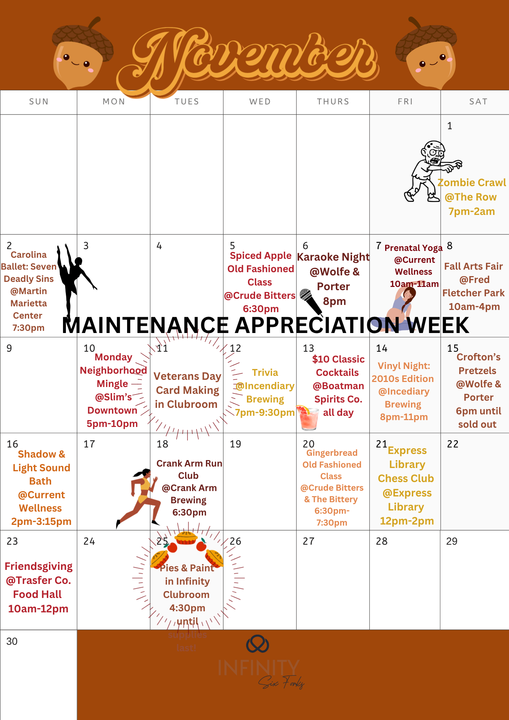 November Event Calendar