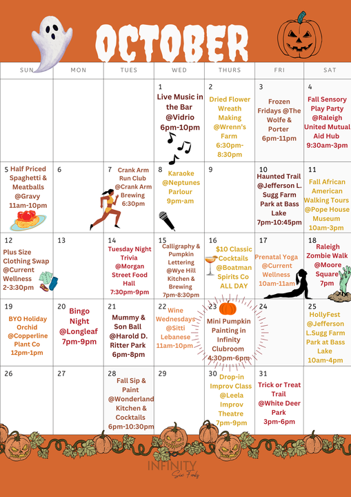  October Event Calendar