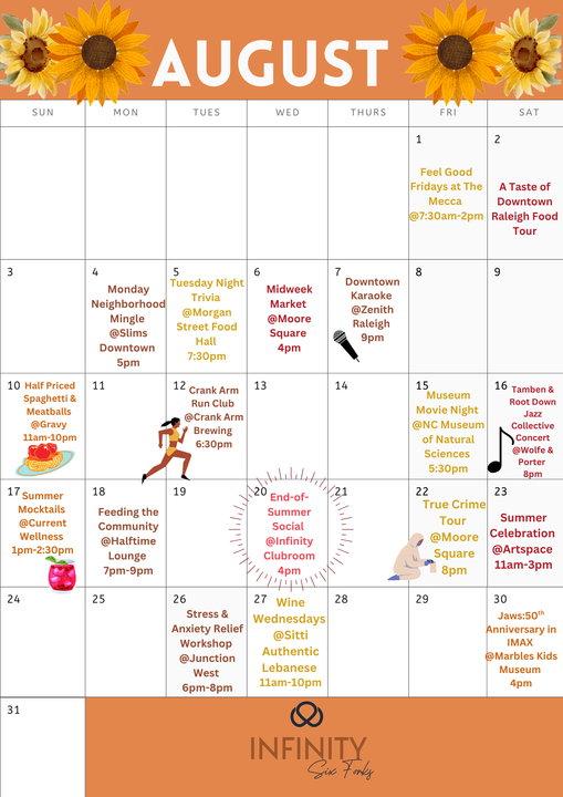 August Event Calendar