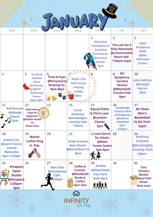 January Event Calendar
